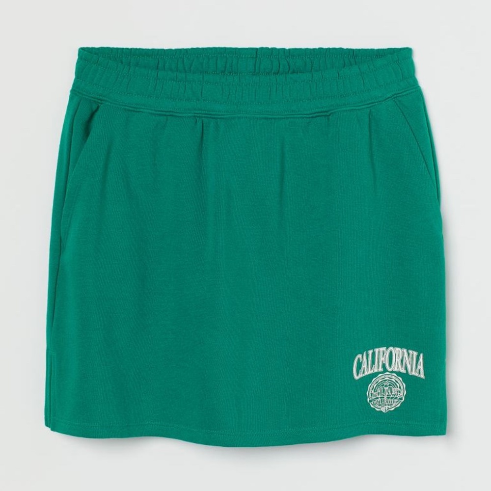 H&M California Green Mini Skirt (M)